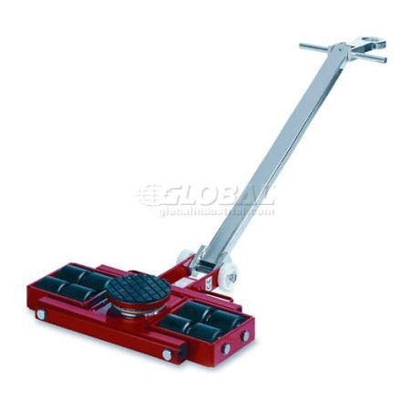 Gks Lifting And Moving Solutions GKS Perfekt Machinery Roller Dolly Swivel Plate, Steer Handle 13,200 Lb. Cap. 3-10209